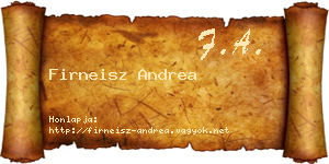 Firneisz Andrea névjegykártya